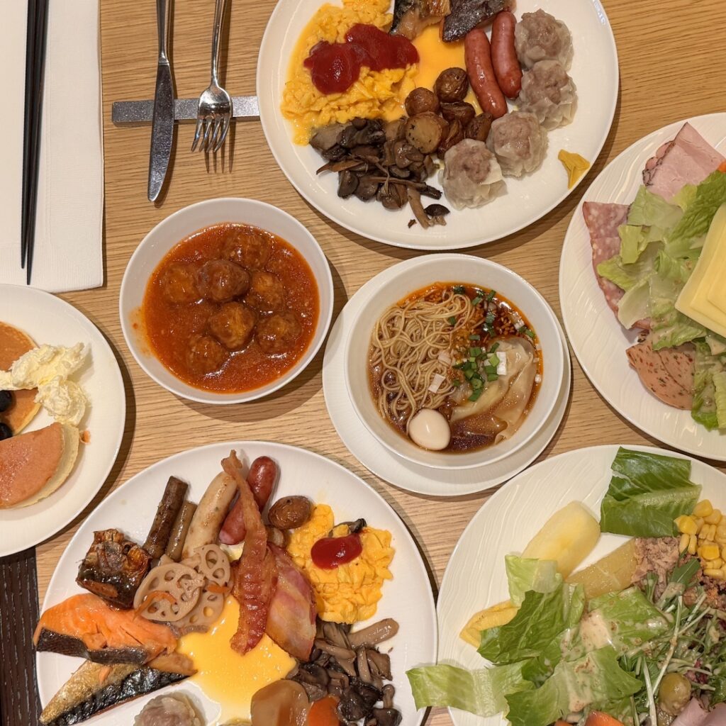 ウェスティン横浜パシフィックテーブルの朝食ビュッフェ
